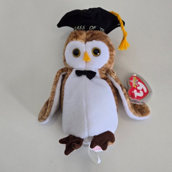 3/$25 NWT BEANIE BABY - Wisest Owl Class of '00 - Picture 1 of 3